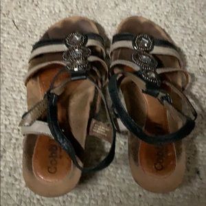 Well worn Cobb Hill sandals